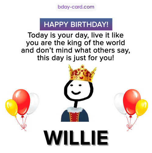 Happy Birthday Meme for Willie