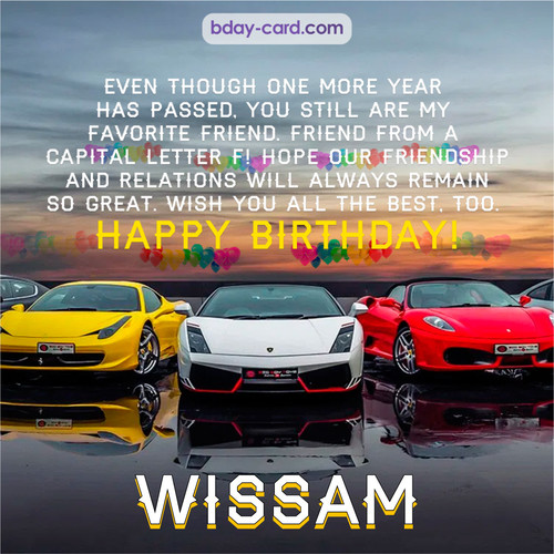 Birthday pics for Wissam with Sports cars