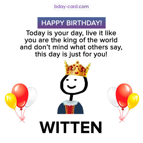 Happy Birthday Meme for Witten