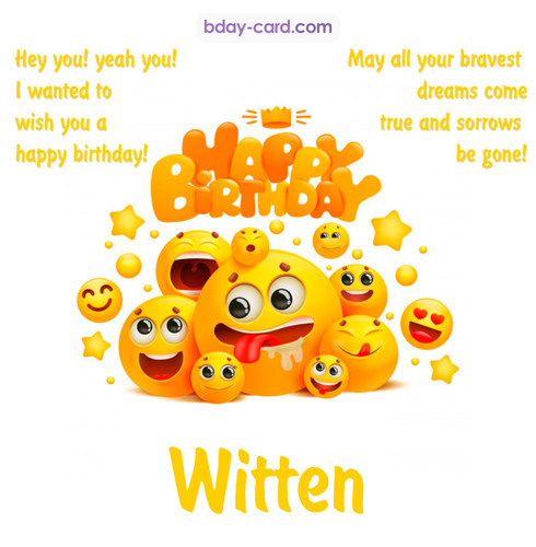 Happy Birthday images for Witten with Emoticons