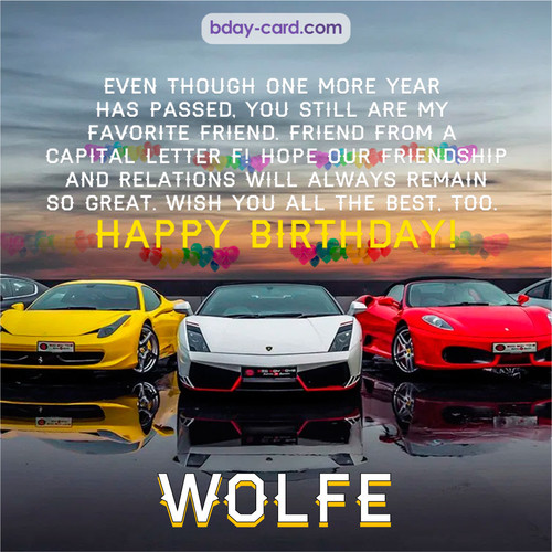 Birthday pics for Wolfe with Sports cars