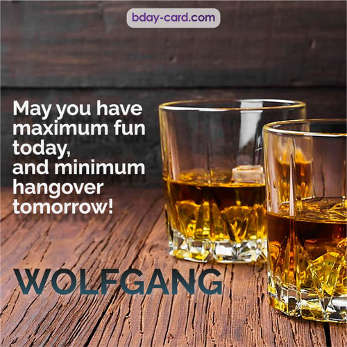 Greetings pics for Wolfgang with Whiskey