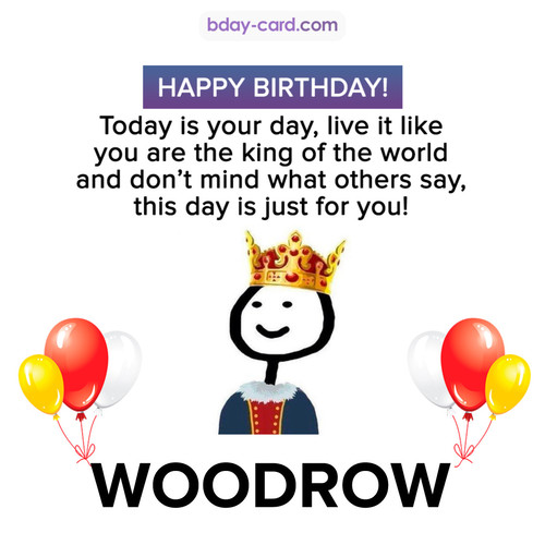 Happy Birthday Meme for Woodrow