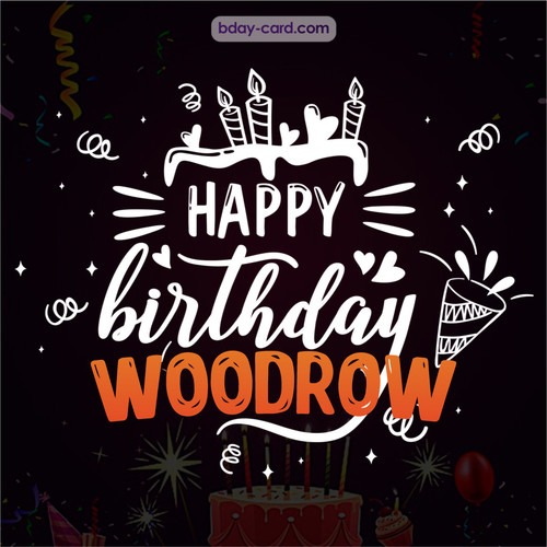 Black Happy Birthday cards for Woodrow