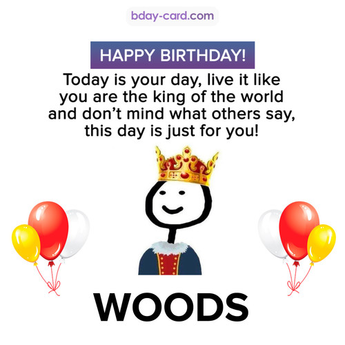 Happy Birthday Meme for Woods