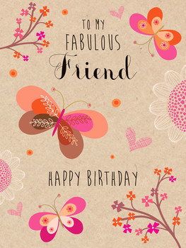 Birthday message card for girlfriend awesome to our fabul...