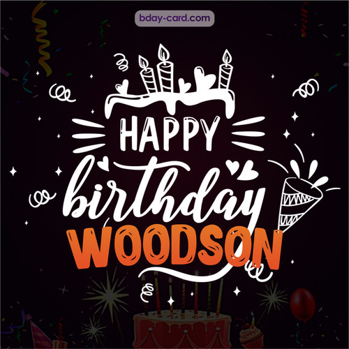 Black Happy Birthday cards for Woodson