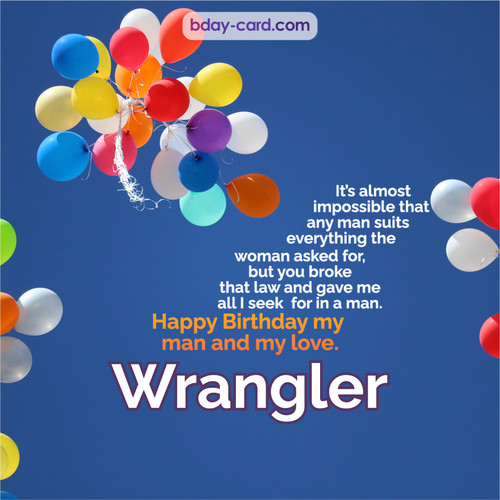 Birthday images for Wrangler with Balls