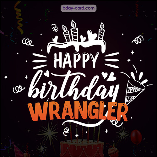 Black Happy Birthday cards for Wrangler