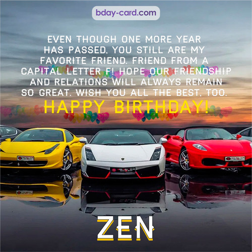 Birthday pics for Zen with Sports cars