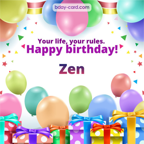 Greetings pics for Zen with Balloons