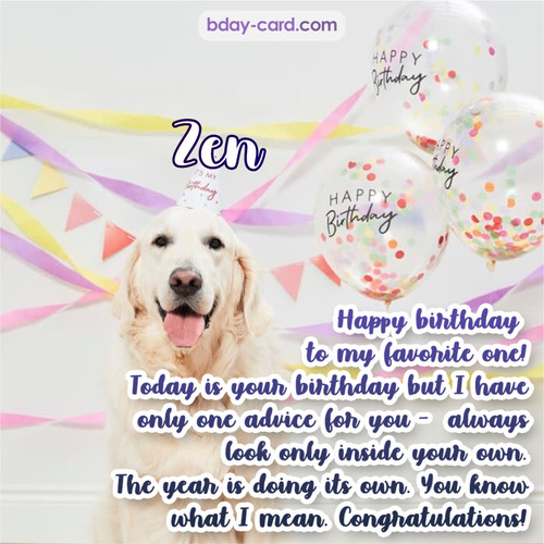 Happy Birthday pics for Zen with Dog