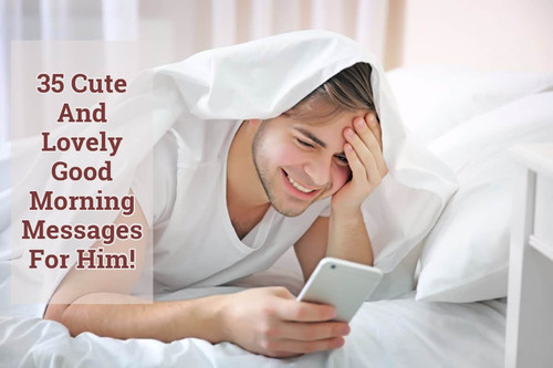 A guy with a smile reads a text message from his beloved ...