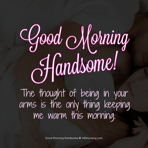 The inscription good morning to him on the background of ...