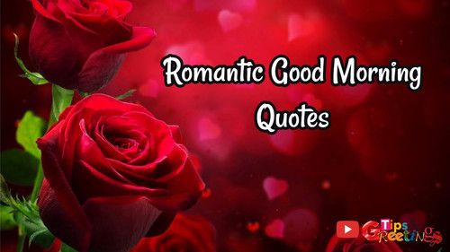 Red roses with red hearts for romantics with good morning