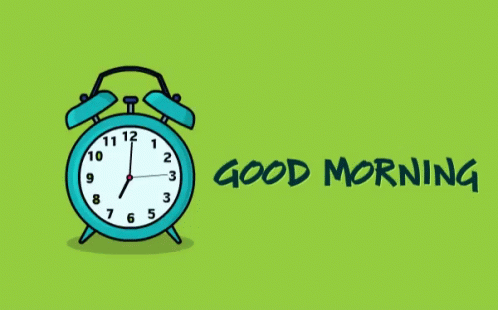 The alarm clock rings and dances in honor of good morning