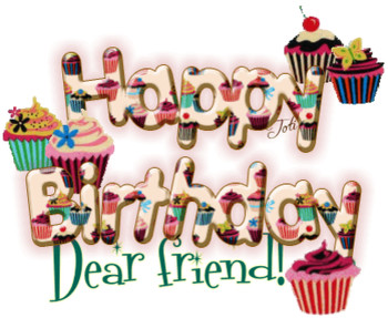 Happy birthday dear friend cupcake birthday happy birthday