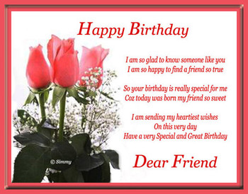 Happy birthday dear friend free for best friends ecards g...