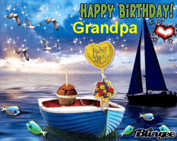 Happy birthday grandpa glitter wishes