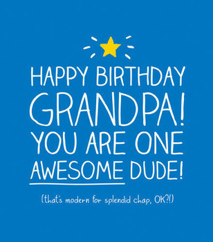 Grandpa one awesome dude birthday card not grandfather gr...