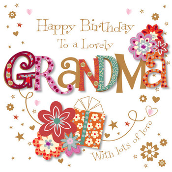 Lovely grandma happy birthday greeting card cards love ka...