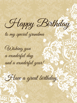 To my special grandma elegant birthday card birthday