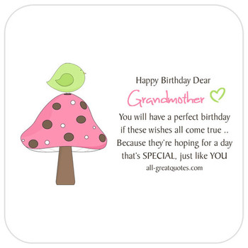 Happy birthday dear grandmother free grandma card