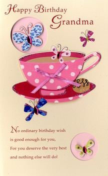 Happy birthday grandma embellished greeting card cards lo...