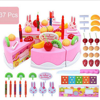 Pcs diy cutting fruit birthday cake food play toy set kid...
