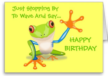 Cute frog funny animal kids happy birthday card th birthday