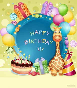 Design happy birthday wishes for kids together with boy