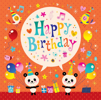 Happy birthday kids greeting card royalty free vector image
