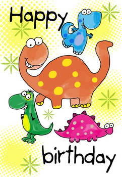Happy birthday dinosaurs free birthday ecard greetings is...