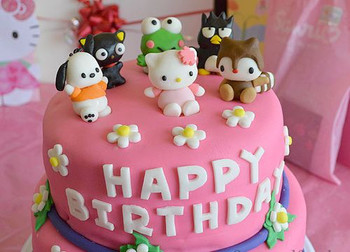 Happy birthday kids cake graphic share on facebook timeline