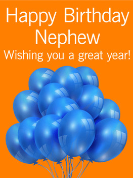Wishing you a great year happy birthday card for nephew