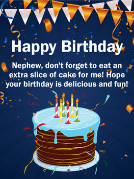 Birthday cake cards for nephew birthday amp greeting card...
