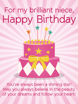 For my brilliant niece happy birthday wishes card birthday
