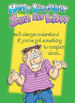Birthday greeting cards for son in law new funny happy bi...