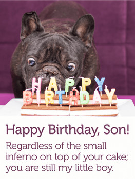 To my little boy happy birthday card for son birthday
