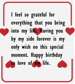 Birthday special wishes with love quotes for her best wis...
