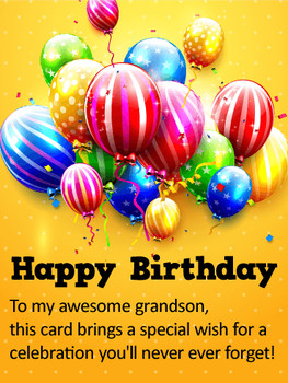 Happy birthday card for grandson birthday amp greeting ca...