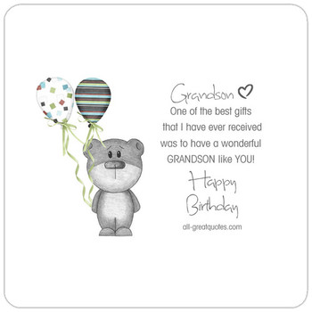 For a wonderful grandson happy birthday