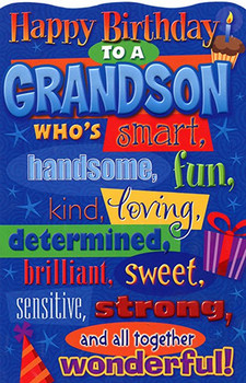 Amazon com happy birthday grandson birthday greetings card