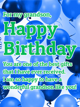 To a wonderful grandson happy birthday wishes card birthday