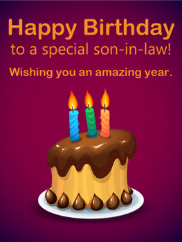 To a special son in law happy birthday card birthday