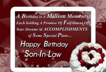 Happy birthday son in law birthday wishes for son in law