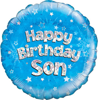 Happy birthday son blue  inch foils sempertex