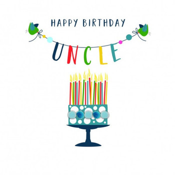 Birthday card uncle pompom happy birthday uncle