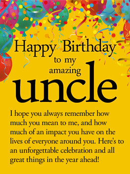 To an unforgettable year happy birthday wishes card for u...