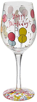 Amazon com lilly pulitzer hand painted wine glass happy
